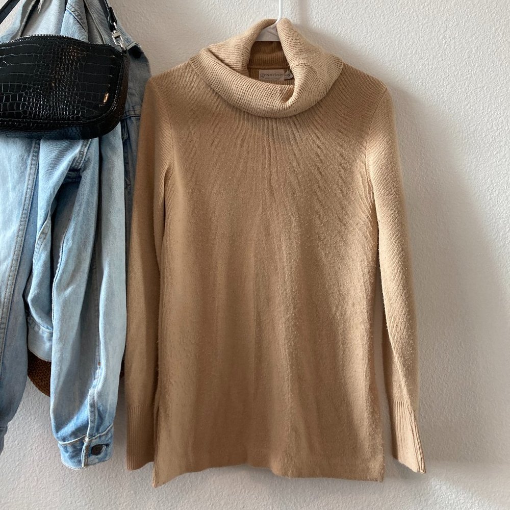 Beige Turtleneck Sweater